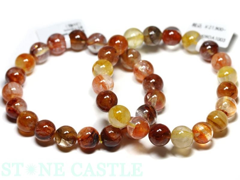 ☆高品質☆【ブレスレット】錦鯉水晶 (天然オーラクォーツ) (2A