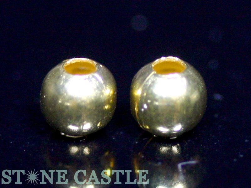 【パーツ】メタルビーズ (金色) 4mm (18.4g/約100粒)