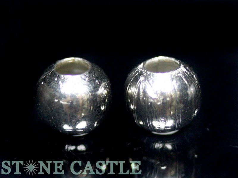 【パーツ】メタルビーズ (銀色) 4mm (18.6g/約100粒)