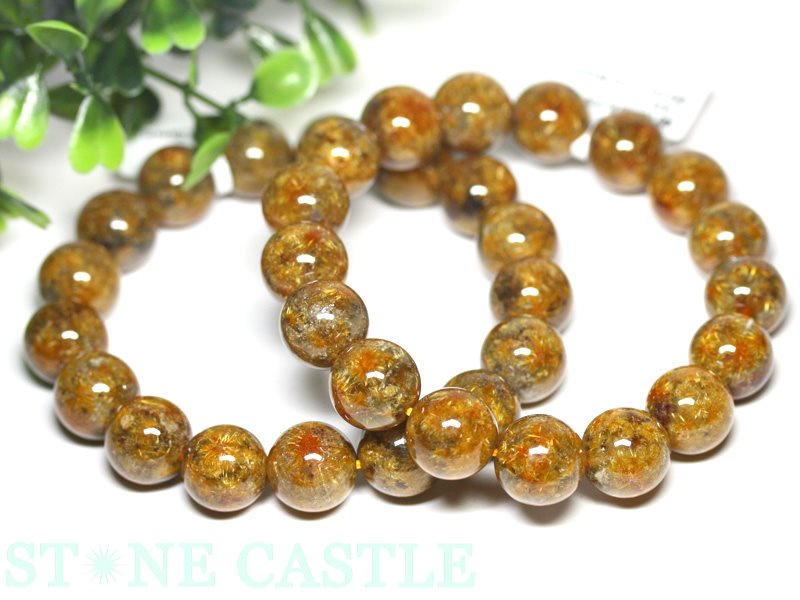 ☆高品質☆【ブレスレット】菊花タイチンルチルクォーツ (5A) (約13〜13.5mm) (ケース付)