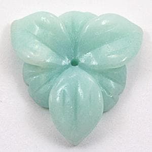 【モチーフビーズ】ハイビスカス アマゾナイト