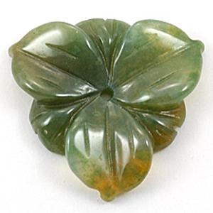 【モチーフビーズ】ハイビスカス インディアンアゲート