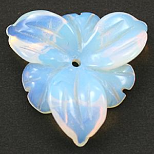 【モチーフビーズ】ハイビスカス オブシディアンオパール