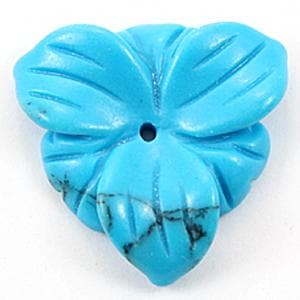 【モチーフビーズ】ハイビスカス ターコイズ(練り)