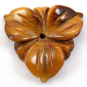 【モチーフビーズ】ハイビスカス タイガーアイ