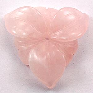 【モチーフビーズ】ハイビスカス ローズクォーツ