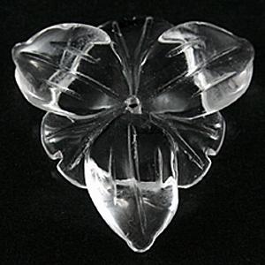 【モチーフビーズ】ハイビスカス 水晶