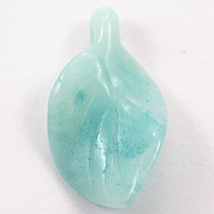 【モチーフビーズ】ひねりリーフ アマゾナイト