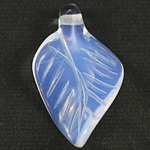 【モチーフビーズ】ひねりリーフ オブシディアンオパール