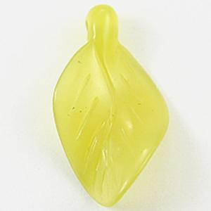 【モチーフビーズ】ひねりリーフ オリーブジェード