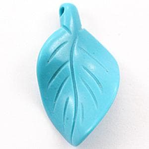 【モチーフビーズ】ひねりリーフ ターコイズ(練り)
