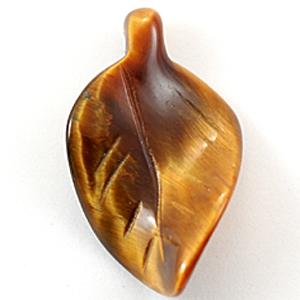 【モチーフビーズ】ひねりリーフ タイガーアイ