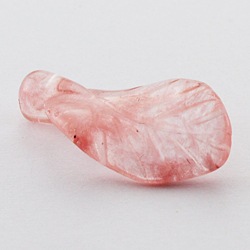 【モチーフビーズ】ひねりリーフ チェリークォーツ