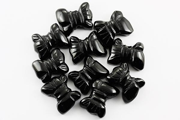 【モチーフビーズ】リボンビーズ オニキス