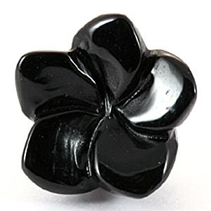 【モチーフビーズ】桔梗 14mm オニキス