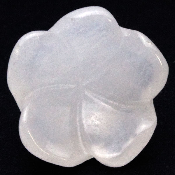 【モチーフビーズ】桔梗 14mm ホワイトオニキス
