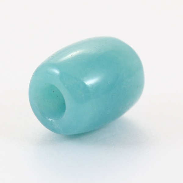 【モチーフビーズ】太鼓型 アマゾナイト