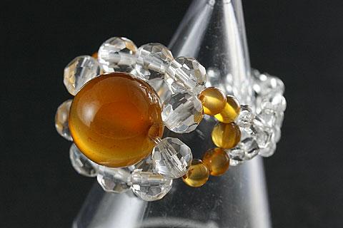 【リング】ビーズリング 10mm カーネリアン