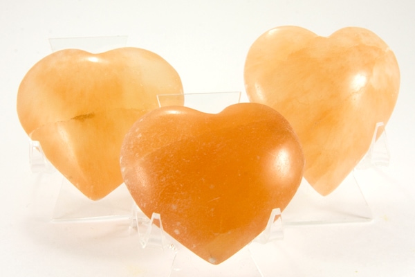 【置き石】オレンジセレナイト ハート (アソート) ※DM便・ネコポス不可※|1000円均一|限定・特価商品