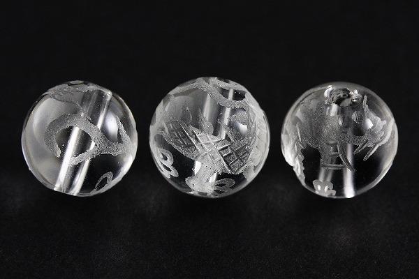 彫刻ビーズ】水晶 8mm (素彫り) 青龍 | すべての商品｜パワーストーン  