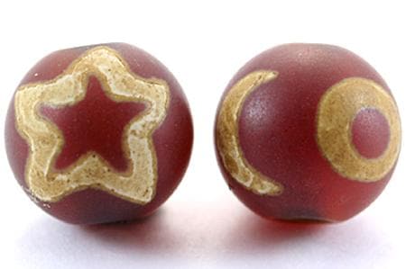 天珠ビーズ】老天珠10mm(丸型) 日月星 | すべての商品｜パワーストーン