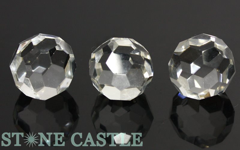 置き石】ミラーボールカット 水晶(養晶) 約18mm | 1000円均一