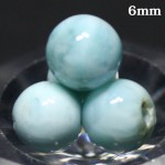 【丸ビーズ】ラリマー (5A) 6mm 1粒売り|天然石丸ビーズ（粒売り）|天然石粒売りビーズ