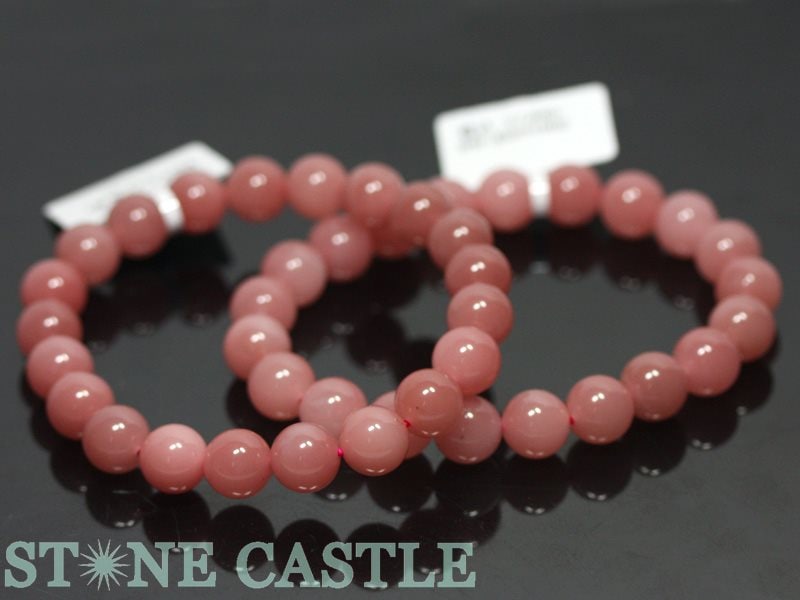 ☆高品質☆【ブレスレット】グァバピンククォーツ (3A) (約9～9.5mm 