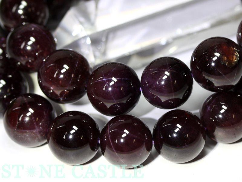 ☆高品質☆【ブレスレット】スターガーネット (2A) (約11.5~12mm)-パワーストーン卸・天然石卸問屋のストーンキャッスル