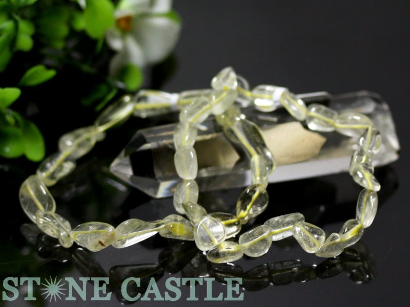 ⭐人気商品⭐希少⭐リビアングラス タンブルカット ブレスレット