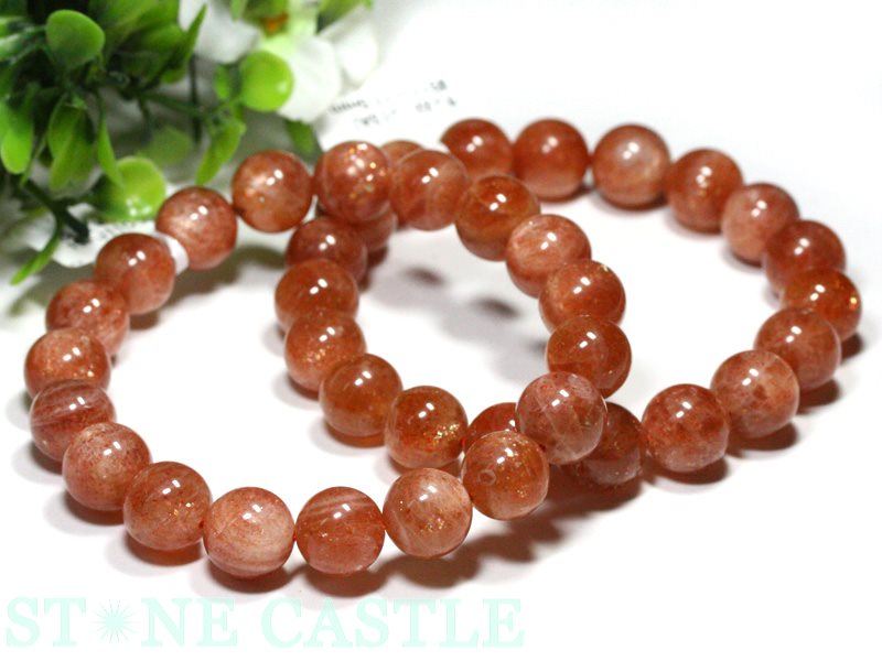 ☆高品質☆【ブレスレット】サンストーン(3A) (約10.5～11mm) | すべて