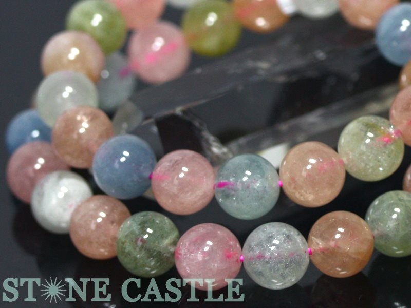 ☆高品質☆【ブレスレット】マルチベリル (3A) (約10～10.5mm 