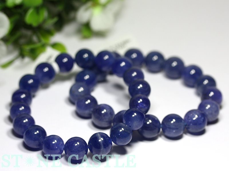 ☆高品質☆【ブレスレット】タンザナイト (4A) (約12〜12.5mm) (ケース付)