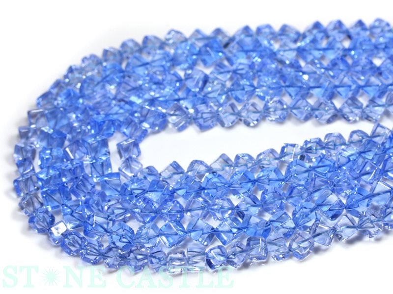 ブルー精錬チップクォーツ砂利結晶石 7MM-9MM 美しいクリスタル 天然石