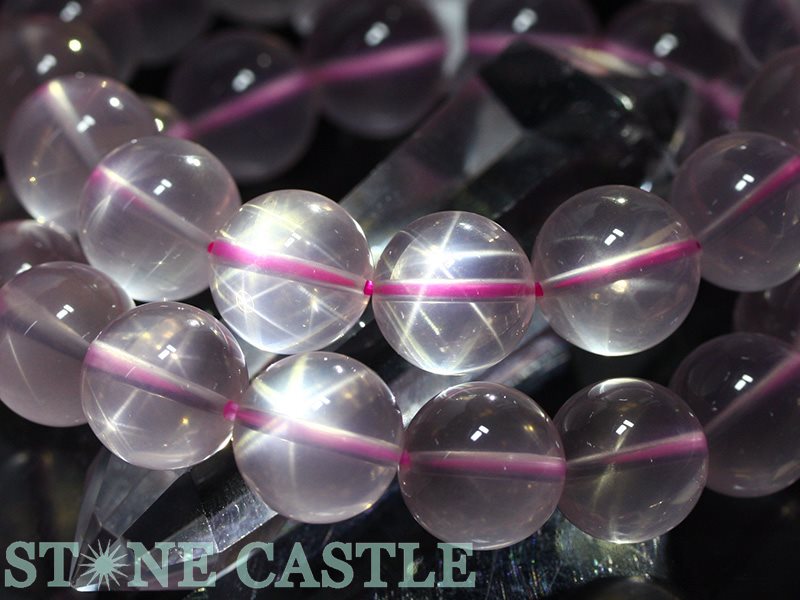 ☆高品質☆【ブレスレット】スターローズクォーツ (3A) (約13～13.5mm 
