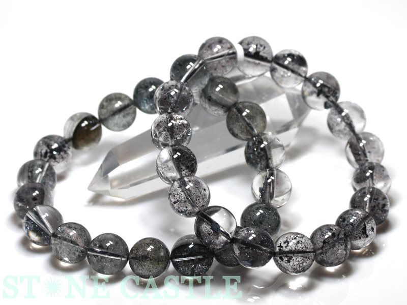 ☆高品質☆【ブレスレット】ブルーマイカインクォーツ (最高級) (約11〜11.5mm) (鑑別済) (ケース付)