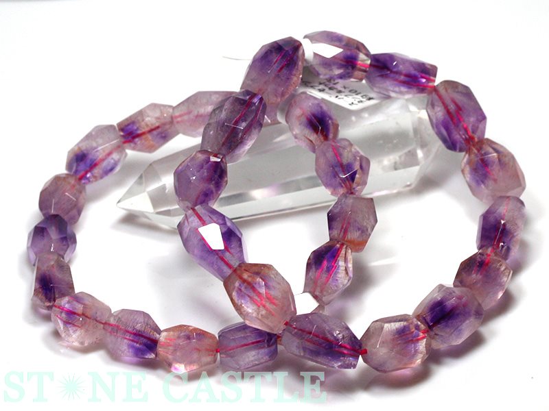 ☆高品質☆【ブレスレット】スーパーセブン (3A) タンブルカット 約11x15mm (ケース付)