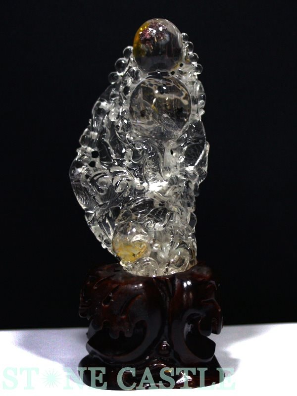 鯉　彫刻　石　置物 鯉 [小] ガーデンオブジェ 石材彫刻工芸 石置物 彫刻物 石魚 魚