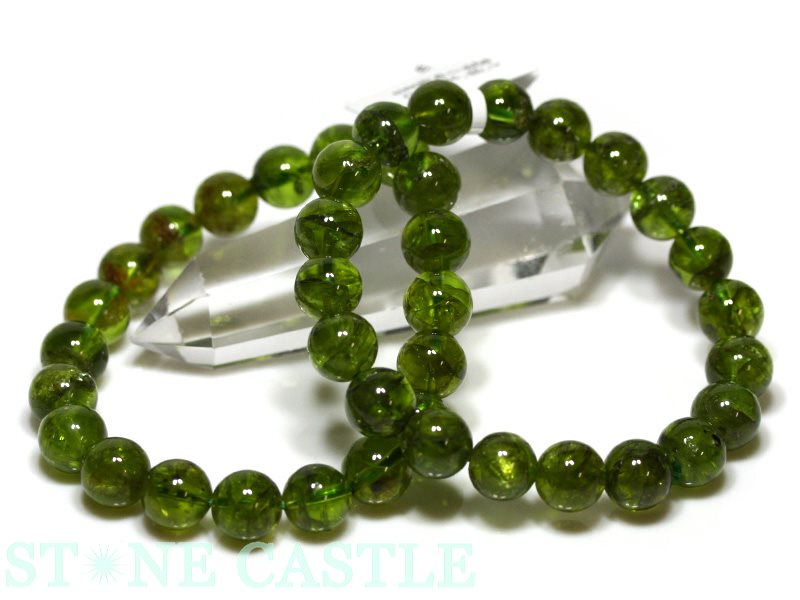 ☆高品質☆【ブレスレット】ペリドット (3A) (約9～9.5mm) | すべての  