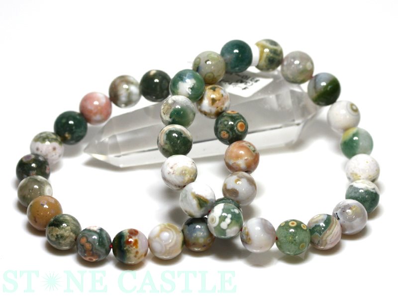 ☆高品質☆【ブレスレット】オーシャンアゲート (3A) (約9.5〜10mm)
