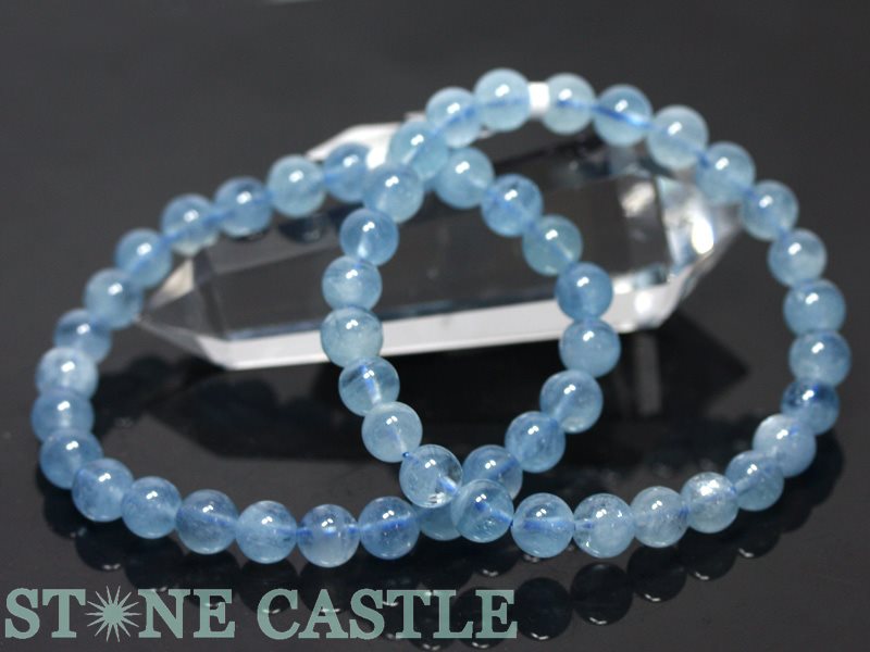 ☆高品質☆【ブレスレット】アクアマリン (5A) (約7.5～8mm) | すべて 