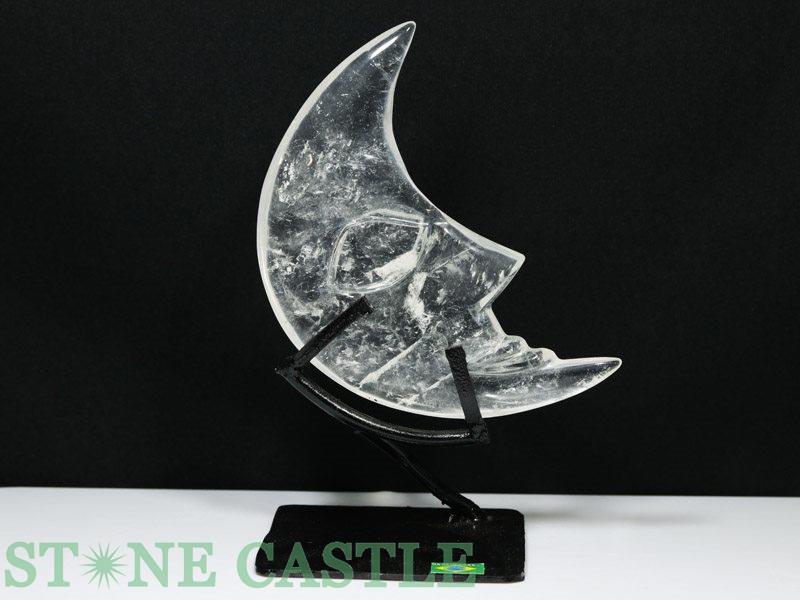 ☆置物一点物☆【彫刻置物】クレセントムーン(三日月) 水晶 (EX) (大