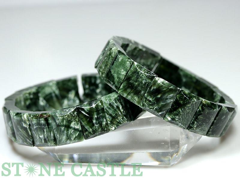☆高品質☆【ブレスレット】セラフィナイト バングル 約12x16mm