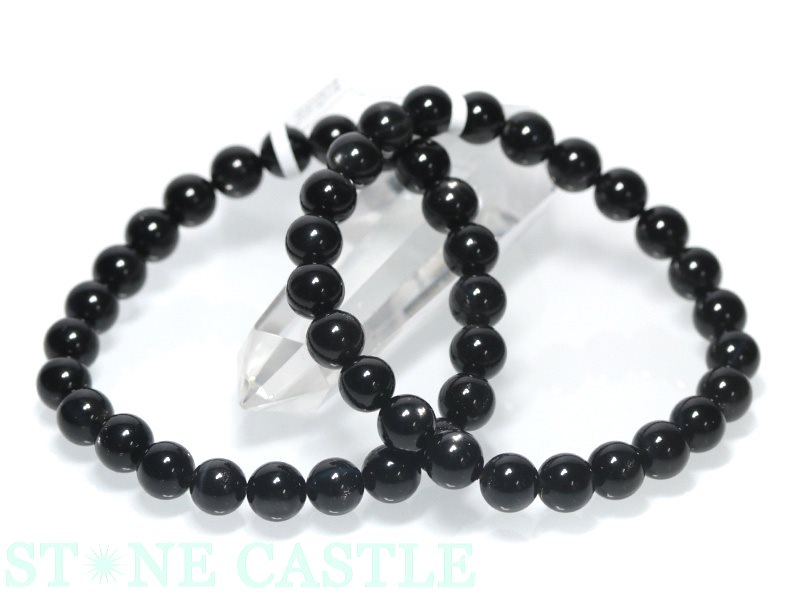 ☆高品質☆【ブレスレット】タンザニア産ブラックムーンストーン (約8〜8.5mm)