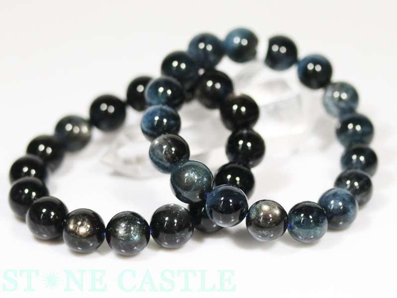 ☆高品質☆【ブレスレット】ブラックスターアクアマリン (3A) (約14〜14.5mm) (ケース付)