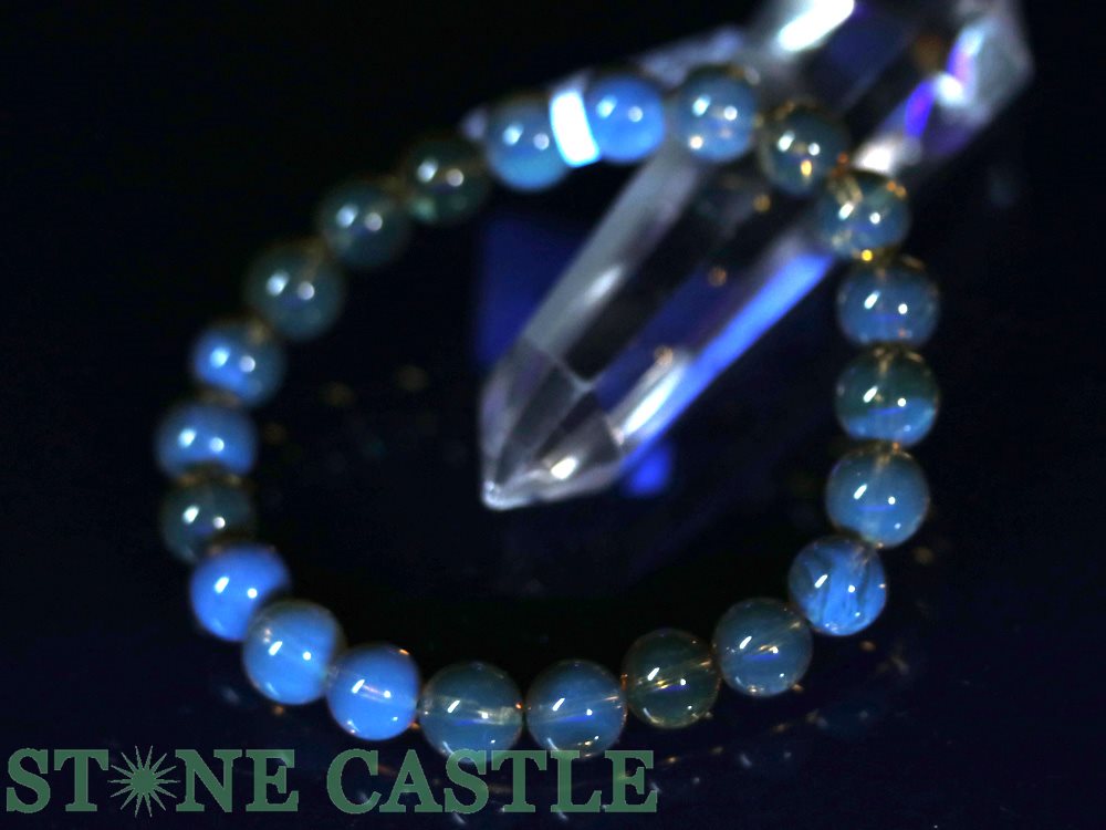 ☆高級一点物☆【ブレスレット】天然ブルーアンバー (最高級