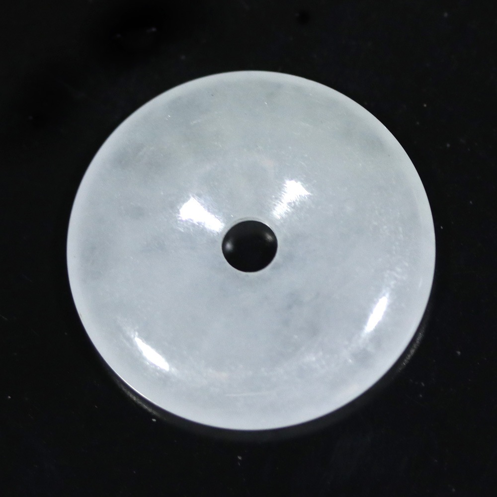☆高品質☆【置き石】ドーナツ型 (ピーディスク) 翡翠 (ST) 28mm 