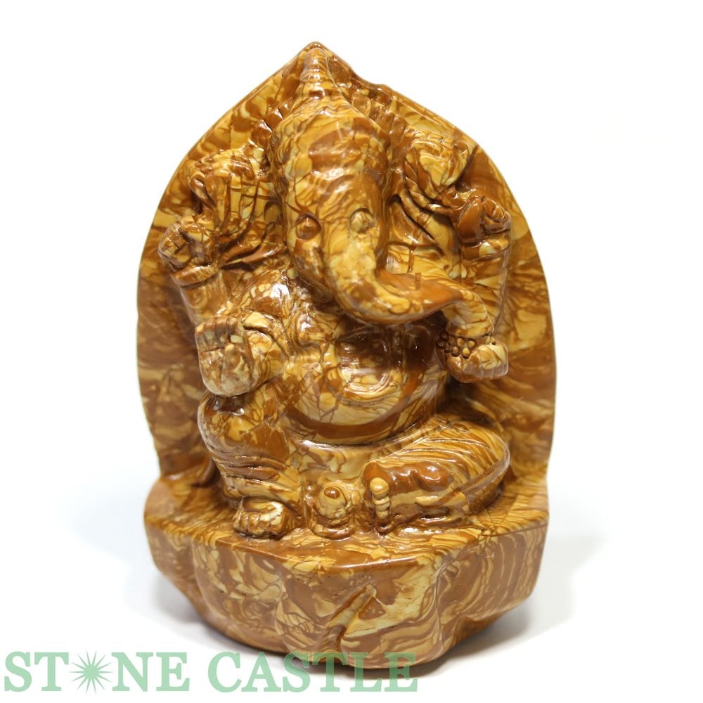 神木カダムウッド製　木製　ガネーシャ像 置物 約23cm 超特大】神木カダムウッド製 木製 ガネーシャ像 置物 約30cm