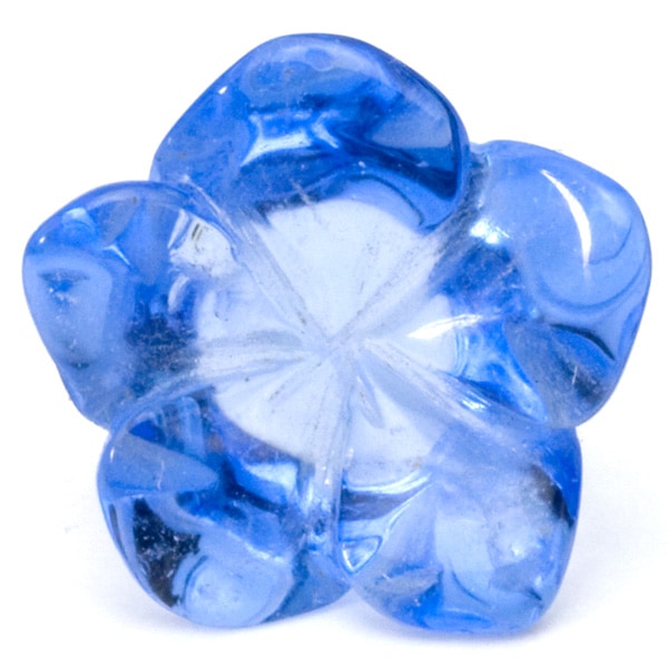 【モチーフビーズ】桔梗 14mm ブルークォーツ