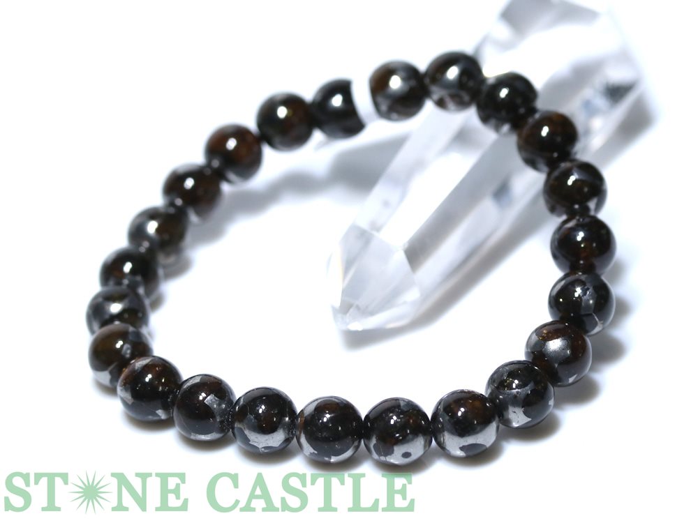 ☆高品質☆【ブレスレット】パラサイト セイムチャン隕石 (ロシア産) (約8〜8.5mm) (ケース付)